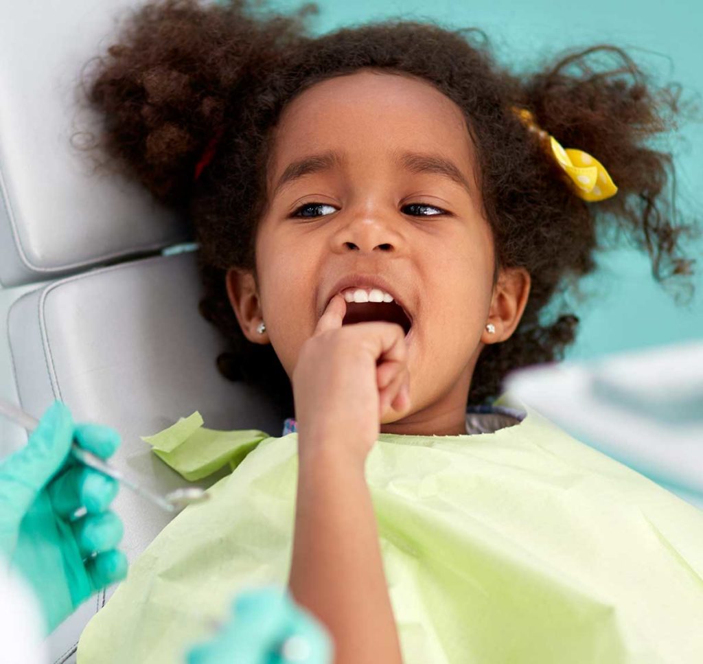 Child at the dentist