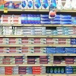 toothpaste on shelves